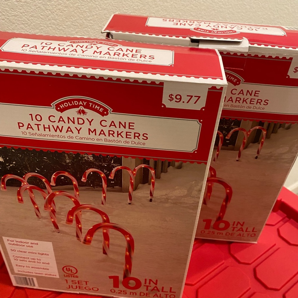 2 boxes of Candy Cane Pathway Markers